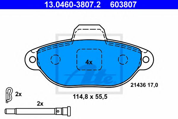 13046038072 ATE Brake Pad Set, disc brake