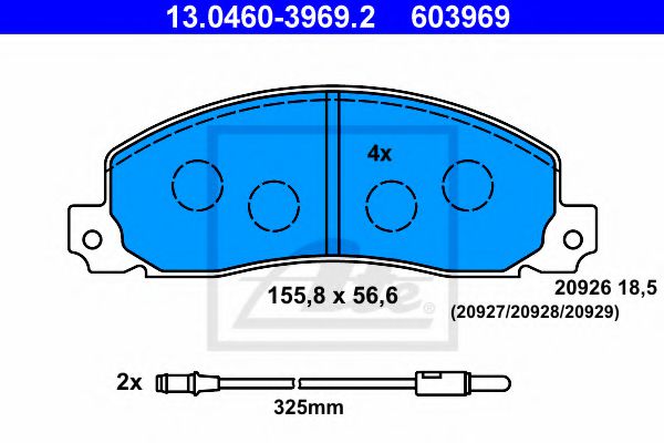 13.0460-3969.2 Brake System Brake Pad Set, disc brake