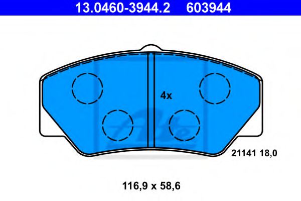 13.0460-3944.2 ATE Brake System Brake Pad Set, disc brake