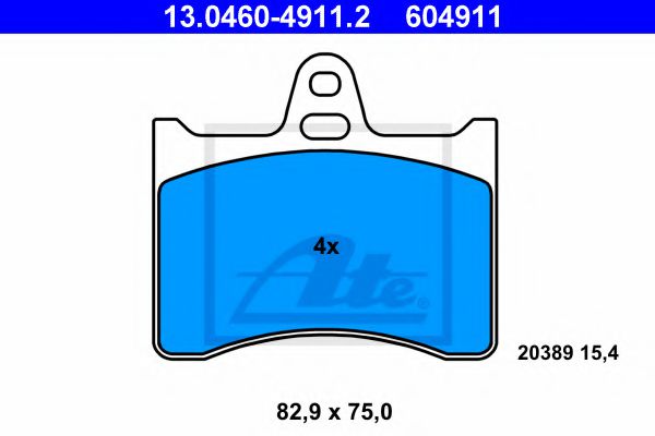 13.0460-4911.2 ATE Brake System Brake Pad Set, disc brake