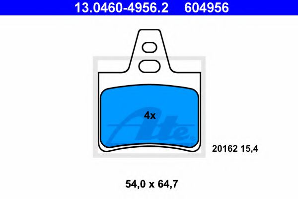 13.0460-4956.2 ATE Brake System Brake Pad Set, disc brake