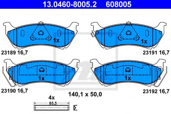 13.0460-8005.2 Brake System Brake Pad Set, disc brake