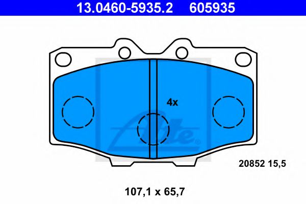 13.0460-5935.2 ATE Brake Pad Set, disc brake