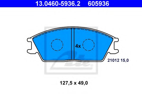 13.0460-5936.2 ATE Brake System Brake Set, disc brakes