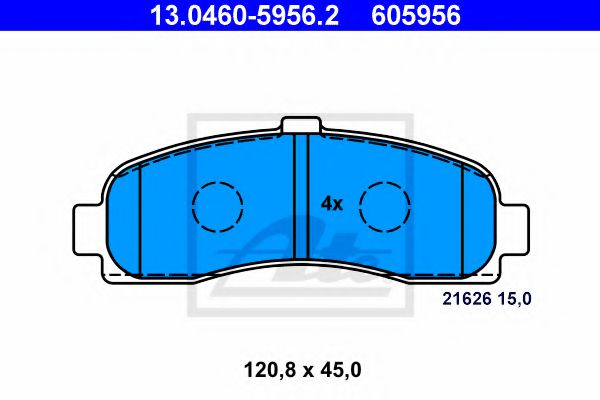 13.0460-5956.2 ATE Brake Pad Set, disc brake
