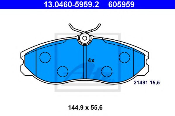 13.0460-5959.2 ATE Brake Pad Set, disc brake