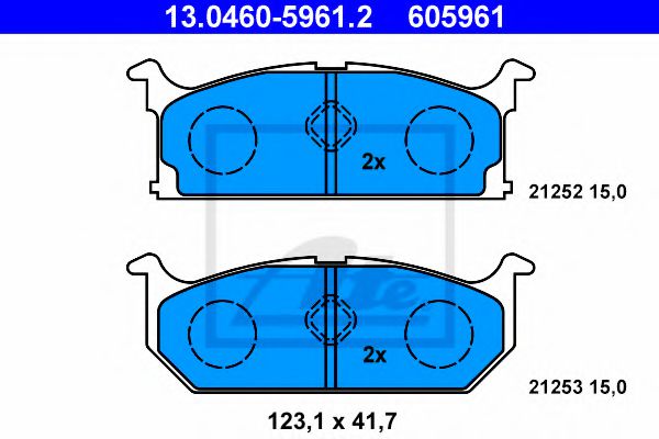 13.0460-5961.2 ATE Brake Pad Set, disc brake