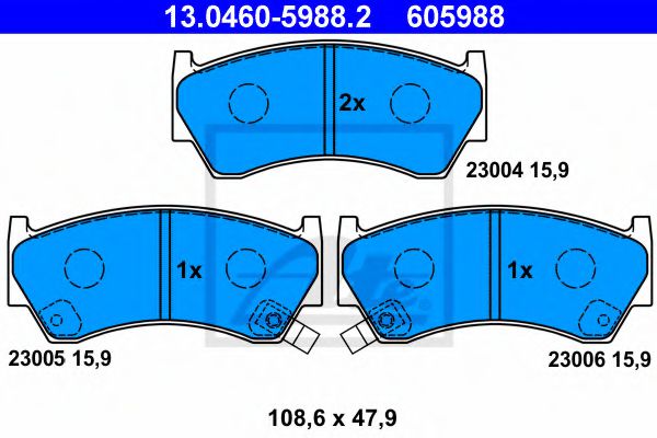 13.0460-5988.2 ATE Brake System Brake Pad Set, disc brake