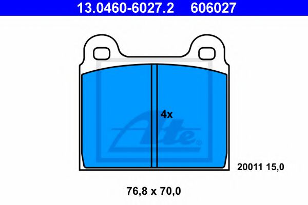 13.0460-6027.2 ATE Brake Pad Set, disc brake