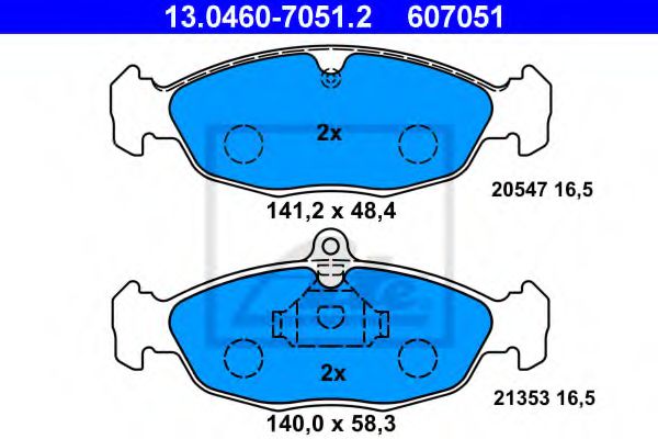 13.0460-7051.2 ATE Brake System Brake Pad Set, disc brake