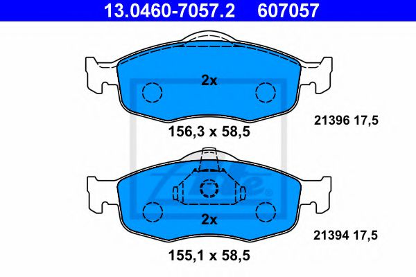 13.0460-7057.2 ATE Brake Pad Set, disc brake