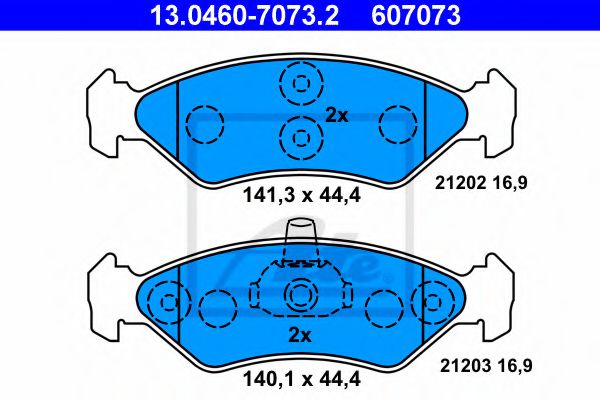 13.0460-7073.2 ATE Brake System Brake Pad Set, disc brake