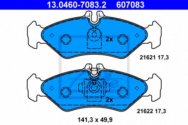 13.0460-7083.2 ATE Brake Pad Set, disc brake