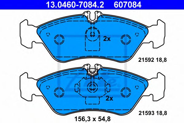 13.0460-7084.2 ATE Brake System Brake Pad Set, disc brake