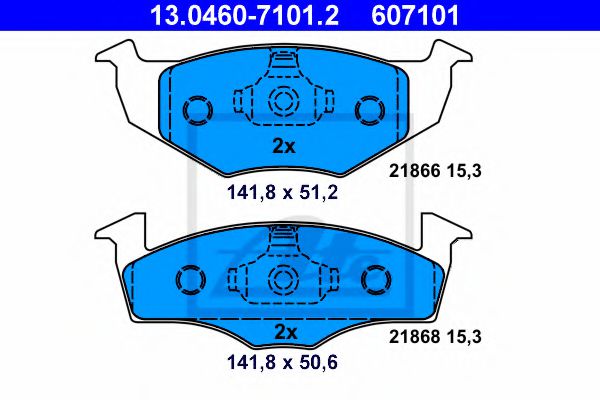 13.0460-7101.2 ATE Brake Pad Set, disc brake