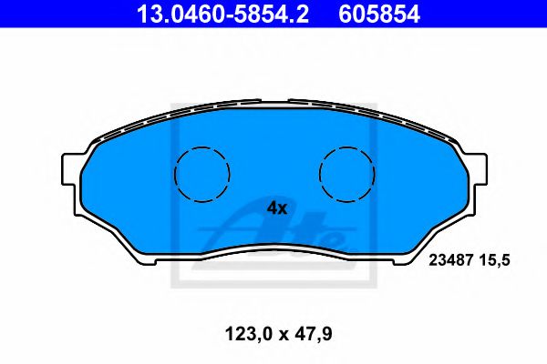 13.0460-5854.2 ATE Тормозная система Комплект тормозных колодок, дисковый тормоз