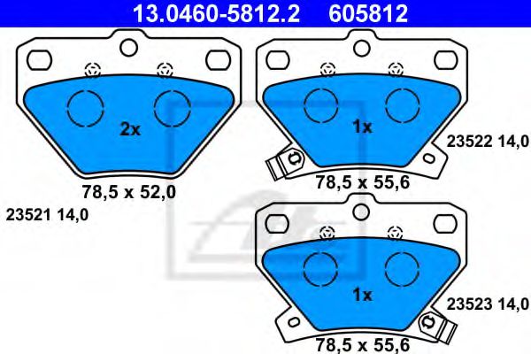 13.0460-5812.2 ATE Brake System Brake Pad Set, disc brake
