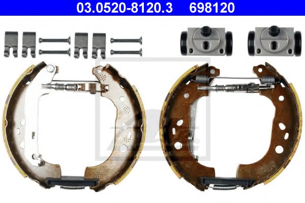 03.0520-8120.3 ATE Brake System Brake Shoe Set