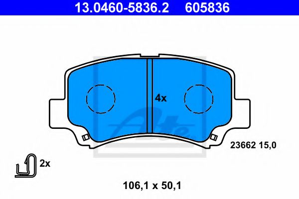 13.0460-5836.2 ATE Brake System Brake Pad Set, disc brake