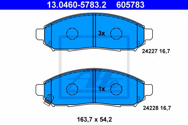 13.0460-5783.2 ATE Brake System Brake Pad Set, disc brake