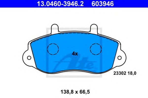 13.0460-3946.2 ATE Brake System Brake Pad Set, disc brake