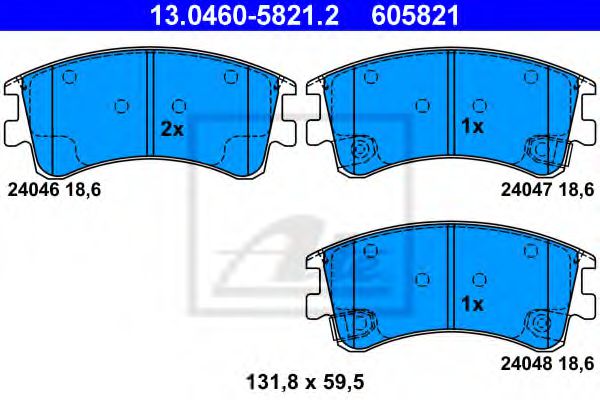 13.0460-5821.2 ATE Brake Pad Set, disc brake