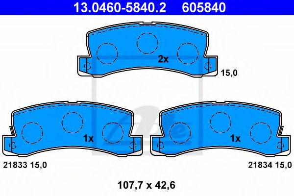 13.0460-5840.2 ATE Brake System Brake Pad Set, disc brake