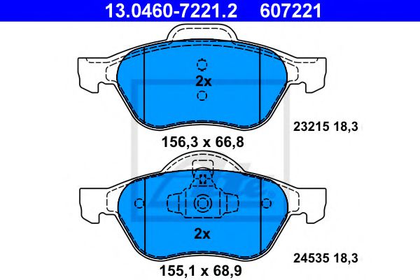 13.0460-7221.2 Brake System Brake Pad Set, disc brake