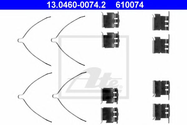 13.0460-0074.2 ATE Brake System Accessory Kit, disc brake pads