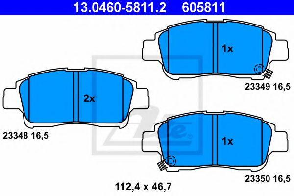 13.0460-5811.2 ATE Brake System Brake Pad Set, disc brake