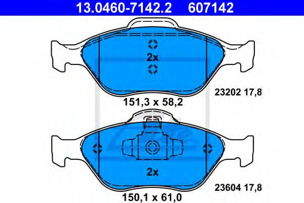 13.0460-7142.2 ATE Brake System Brake Pad Set, disc brake
