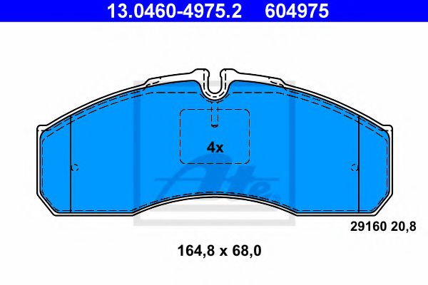 13.0460-4975.2 ATE Brake System Brake Pad Set, disc brake