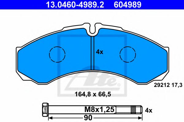 13.0460-4989.2 ATE Brake Pad Set, disc brake