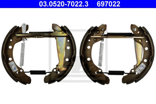 03.0520-7022.3 ATE Brake System Brake Shoe Set