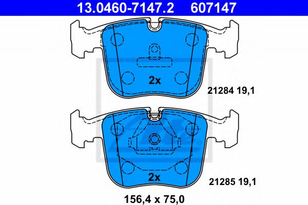 13.0460-7147.2 ATE Brake System Brake Pad Set, disc brake