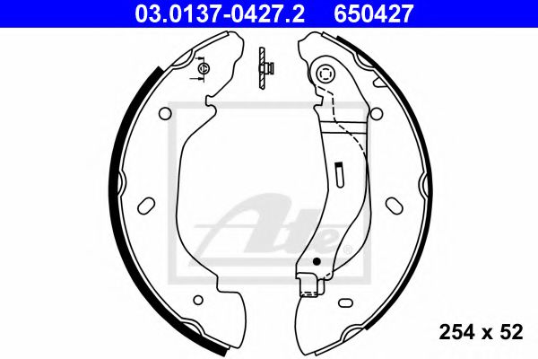03.0137-0427.2 ATE Brake System Brake Shoe Set