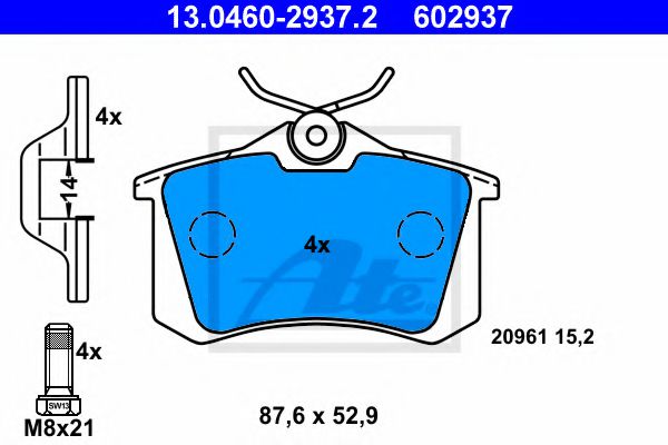 13.0460-2937.2 Brake System Brake Pad Set, disc brake