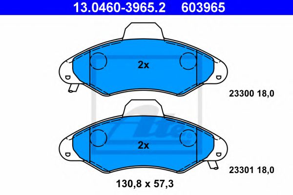 13.0460-3965.2 ATE Brake Pad Set, disc brake