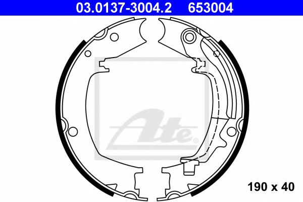 03.0137-3004.2 ATE Brake System Brake Shoe Set