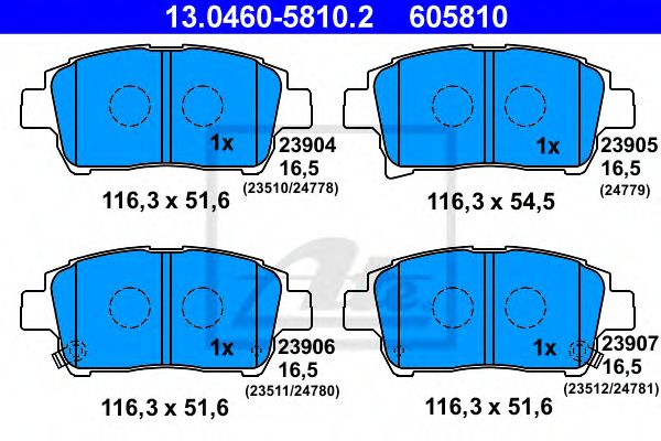 13.0460-5810.2 Brake System Brake Pad Set, disc brake