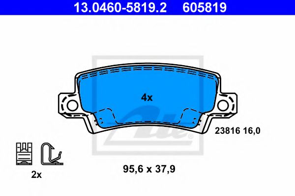 13.0460-5819.2 ATE Brake System Brake Pad Set, disc brake