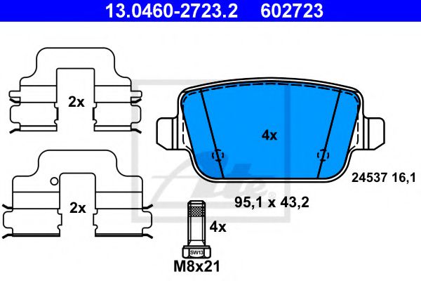 13.0460-2723.2 Brake System Brake Pad Set, disc brake