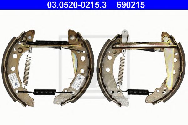 03.0520-0215.3 ATE Brake System Brake Shoe Set