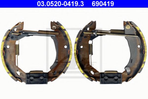 03.0520-0419.3 ATE Brake System Brake Shoe Set