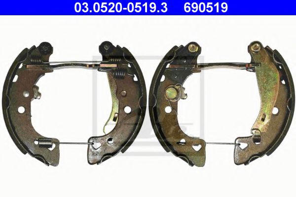 03.0520-0519.3 ATE Brake System Brake Shoe Set