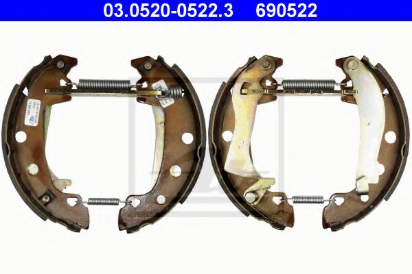 03.0520-0522.3 Brake System Brake Set, drum brakes