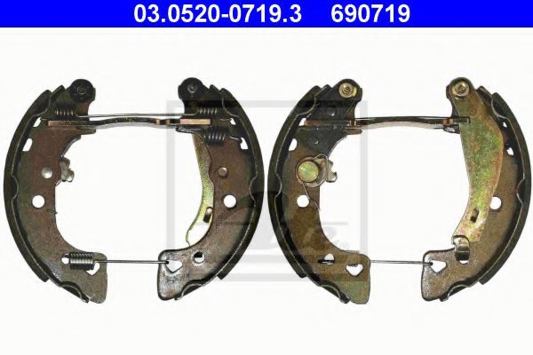 03.0520-0719.3 ATE Brake System Brake Shoe Set