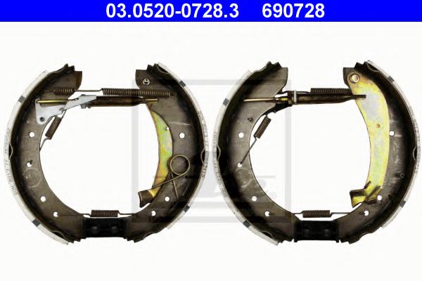 03.0520-0728.3 ATE Тормозная система Комплект тормозов, барабанный тормозной механизм