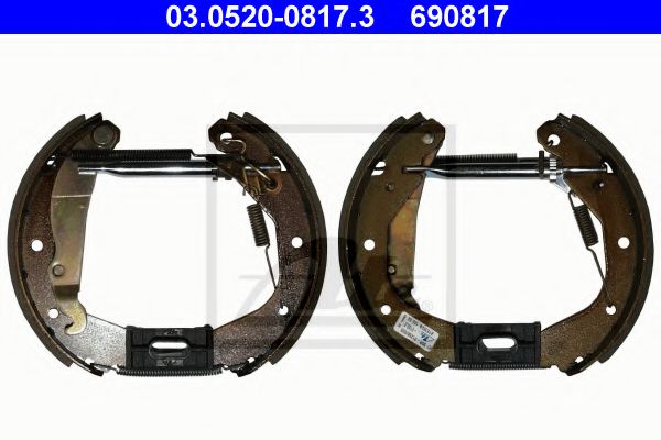 03.0520-0817.3 ATE Brake System Brake Shoe Set