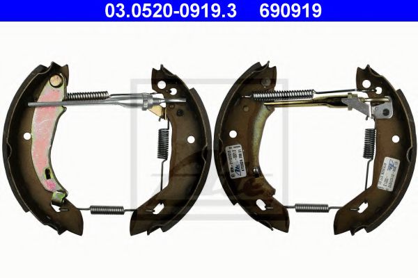 03.0520-0919.3 ATE Brake System Brake Shoe Set